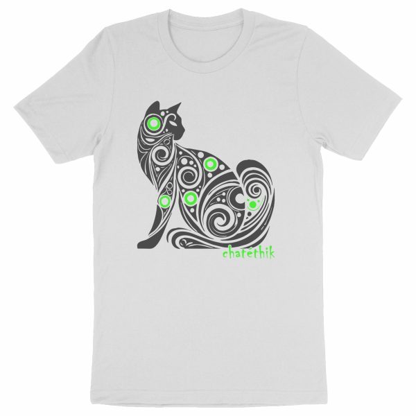 T-shirt chat unisexe épais, grand motif