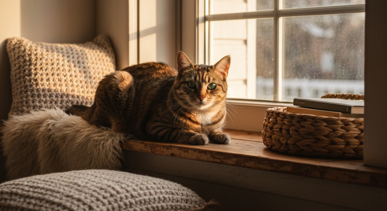 Apprendre à se contenter de peu : une leçon venue du chat