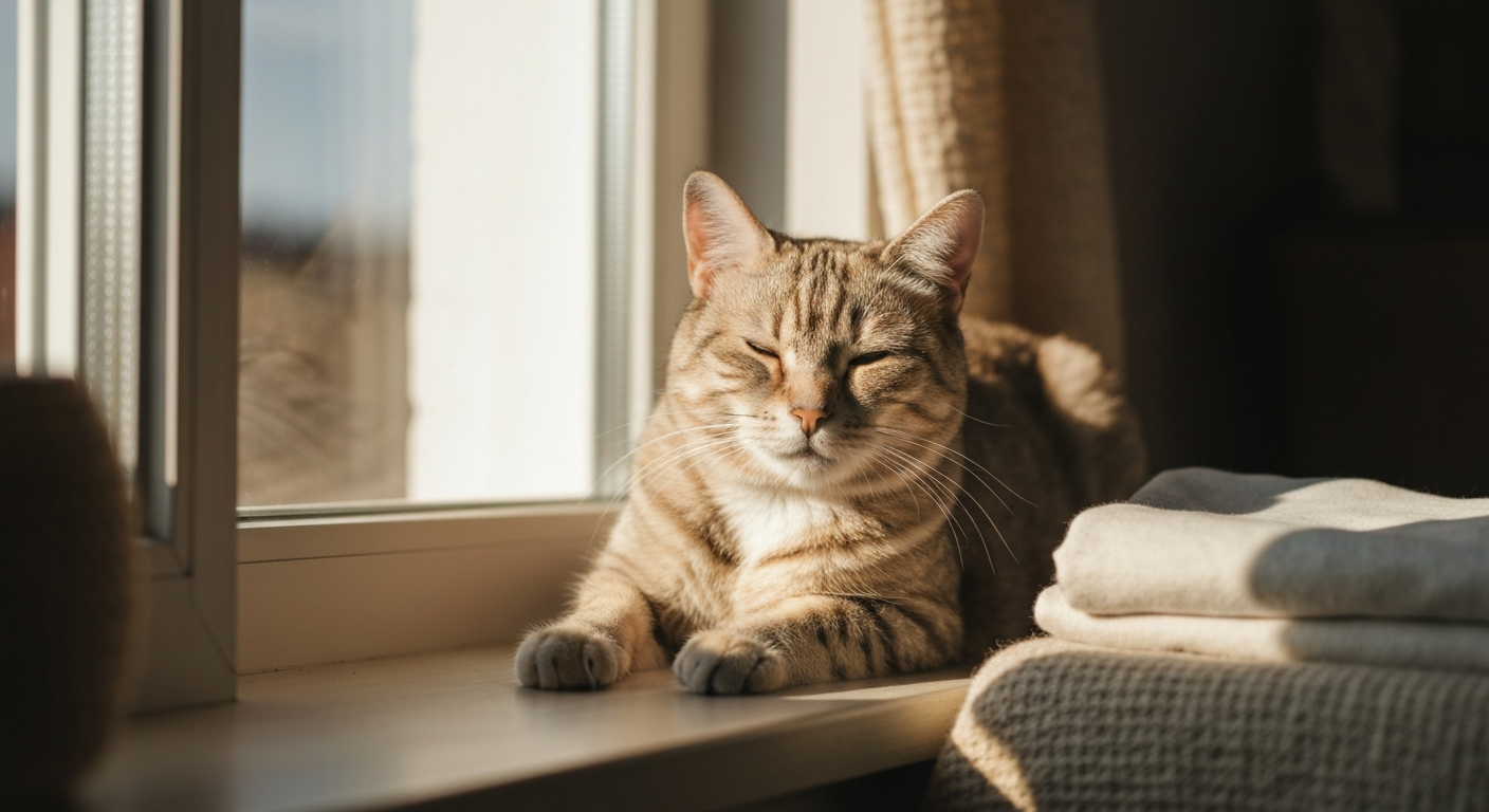 Apprendre à vivre avec un chat : leçons de rythme, de douceur et de sobriété